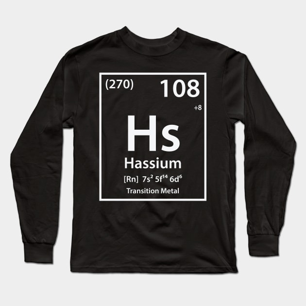 Hassium Element Long Sleeve T-Shirt by cerebrands